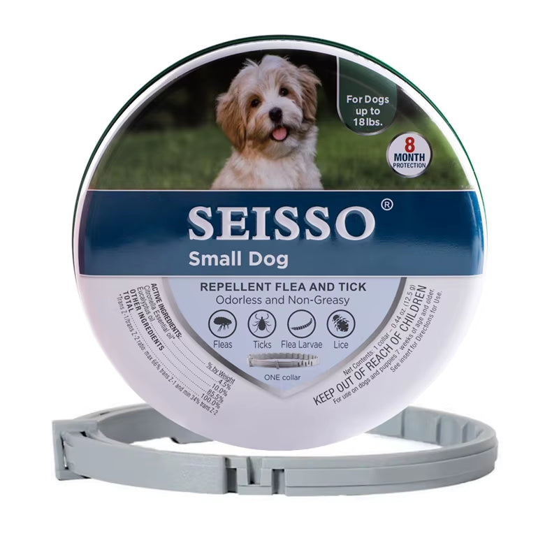 Dog anti Flea and Tick Collars,Pet 8Month Protection Adjustable Collar for Large Dog Puppy Cat, Dogs Accessories