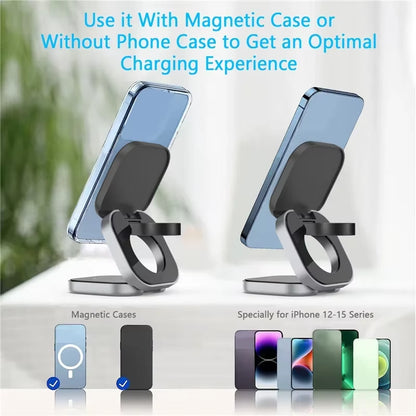 3 in 1 Foldable Magnetic Wireless Charger Stand for Iphone 16 15 14 Samsung Iwatch Airpods 3/2 Station Dock Fast Charging Holder