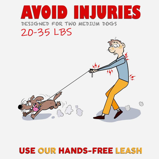 Exquisite Hands-Free Leash for Two Medium Dogs – Perfect for Active Pet Owners – Comfortable, Durable & Ideal for Running, Walking, Hiking – Premium Dual Waist Lead with Bungee – Must-Have Dog Gear