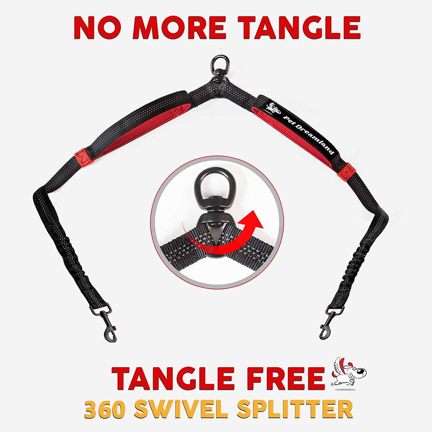 Exquisite Hands-Free Leash for Two Medium Dogs – Perfect for Active Pet Owners – Comfortable, Durable & Ideal for Running, Walking, Hiking – Premium Dual Waist Lead with Bungee – Must-Have Dog Gear